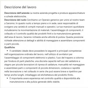 Legnani S.r.l. ricerca OPERAIO METALMECCANICO a Saronno, VA, Italia