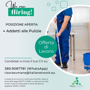 Addetti alle Pulizie CON PATENTE